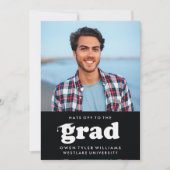 VETTE RETRO PETTEN UIT NAAR HET AFSTUDEERDER FOTO KAART (Voorkant)