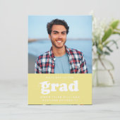 VETTE RETRO PETTEN UIT NAAR HET AFSTUDEERDER FOTO  KAART (Staand voorkant)