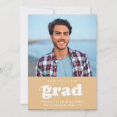 VETTE RETRO PETTEN UIT NAAR HET AFSTUDEERDER FOTO  KAART (Voorkant)