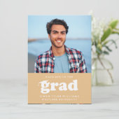 VETTE RETRO PETTEN UIT NAAR HET AFSTUDEERDER FOTO  KAART (Staand voorkant)