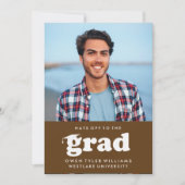 VETTE RETRO PETTEN UIT NAAR HET AFSTUDEERDER FOTO KAART (Voorkant)