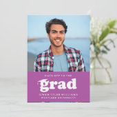 VETTE RETRO PETTEN UIT NAAR HET AFSTUDEERDER FOTO  KAART (Staand voorkant)