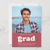 VETTE RETRO PETTEN UIT NAAR HET AFSTUDEERDER FOTO KAART (Voorkant)