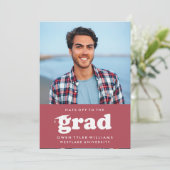 VETTE RETRO PETTEN UIT NAAR HET AFSTUDEERDER FOTO KAART (Staand voorkant)