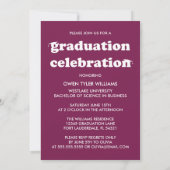 VETTE RETRO PETTEN UIT NAAR HET AFSTUDEERDER FOTO  KAART (Achterkant)