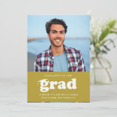 VETTE RETRO PETTEN UIT NAAR HET AFSTUDEERDER FOTO  KAART (Staand voorkant)