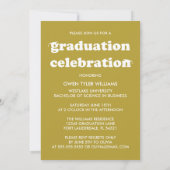 VETTE RETRO PETTEN UIT NAAR HET AFSTUDEERDER FOTO  KAART (Achterkant)