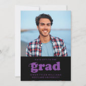 VETTE RETRO PETTEN UIT NAAR HET AFSTUDEERDER FOTO  KAART (Voorkant)