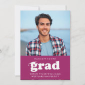 VETTE RETRO PETTEN UIT NAAR HET AFSTUDEERDER FOTO  KAART (Voorkant)