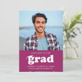 VETTE RETRO PETTEN UIT NAAR HET AFSTUDEERDER FOTO  KAART (Staand voorkant)