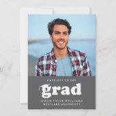 VETTE RETRO PETTEN UIT NAAR HET AFSTUDEERDER FOTO  KAART (Voorkant)