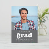 VETTE RETRO PETTEN UIT NAAR HET AFSTUDEERDER FOTO  KAART (Staand voorkant)