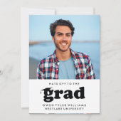 VETTE RETRO PETTEN UIT NAAR HET AFSTUDEERDER FOTO  KAART (Voorkant)