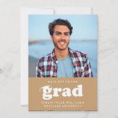 VETTE RETRO PETTEN UIT NAAR HET AFSTUDEERDER FOTO  KAART (Voorkant)