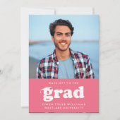 VETTE RETRO PETTEN UIT NAAR HET AFSTUDEERDER FOTO  KAART (Voorkant)