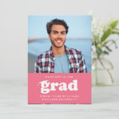 VETTE RETRO PETTEN UIT NAAR HET AFSTUDEERDER FOTO  KAART (Staand voorkant)