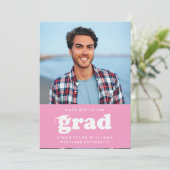 VETTE RETRO PETTEN UIT NAAR HET AFSTUDEERDER FOTO  KAART (Staand voorkant)