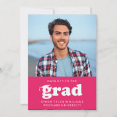 VETTE RETRO PETTEN UIT NAAR HET AFSTUDEERDER FOTO KAART (Voorkant)