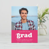 VETTE RETRO PETTEN UIT NAAR HET AFSTUDEERDER FOTO KAART (Staand voorkant)