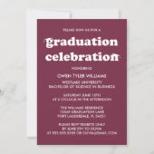 VETTE RETRO PETTEN UIT NAAR HET AFSTUDEERDER FOTO  KAART (Achterkant)