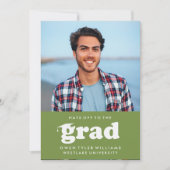 VETTE RETRO PETTEN UIT NAAR HET AFSTUDEERDER FOTO KAART (Voorkant)