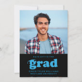 VETTE RETRO PETTEN UIT NAAR HET AFSTUDEERDER FOTO  KAART (Voorkant)