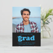 VETTE RETRO PETTEN UIT NAAR HET AFSTUDEERDER FOTO  KAART (Staand voorkant)