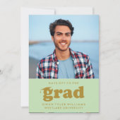 VETTE RETRO PETTEN UIT NAAR HET AFSTUDEERDER FOTO KAART (Voorkant)