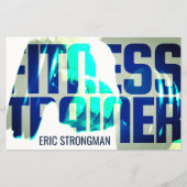 Vette reuzenblend fitnesstrainer blauw flyer (Voorkant)