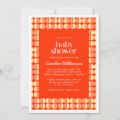 Vette rode Abstracte vormen Modern Baby shower Kaart (Voorkant)