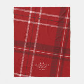 Vette rode feestdag persoonlijke familie fleece deken (Voorkant)