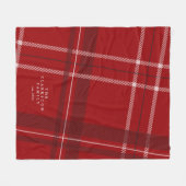 Vette rode feestdag persoonlijke familie fleece deken (Voorkant (Horizontaal))