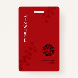 Vette rode Floral Badge