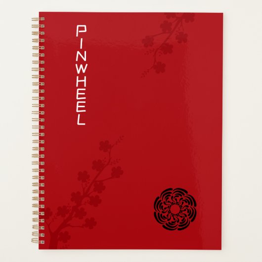 Vette rode Floral Planner (Voorkant)