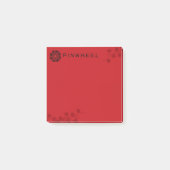 Vette rode Floral Post-it® Notes (Voorkant)