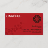 Vette rode Floral Visitekaartje (Voorkant)