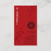Vette rode Floral Visitekaartje (Voorkant)