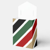 Vette rode groene strepen met moderne kerst bedankdoosjes (Geopend)