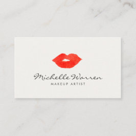 Vette rode lippen Waterverf make-up artiest Visitekaartje