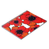 Vette rode Oranje papaver Notitieboek (Linkerzijde)