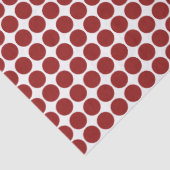 Vette rode polka stippen op wit tissuepapier (Detail)