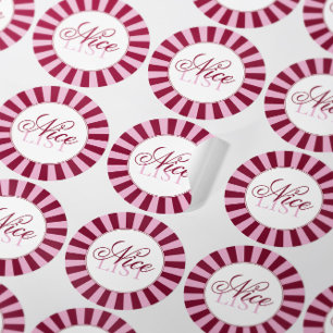 Vette rode streep Leuke lijst Kerstfeest sticker