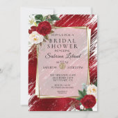 Vette rode volken en Crimson Paint Stroke Kaart (Voorkant)