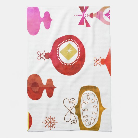 Vette rode waterclor theedoek (Verticaal)