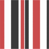 Vette rode zwarte strepen, vinylsticker met aangep sticker (Voorkant)