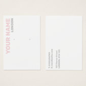 Vette roze en grijze opmaakkaart voor typografie visitekaartje (Voorkant /achterkant)