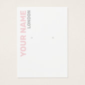 Vette roze en grijze opmaakkaart voor typografie visitekaartje (Voorkant)