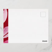 Vette roze en rode feestdag folie feestdagen briefkaart (Achterkant)