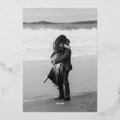 Vette roze en rode feestdag folie feestdagenkaart (Achterkant)