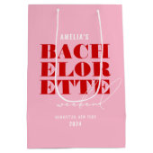 Vette Roze & Rode Meidenavakantie Medium Cadeauzakje (Achterkant)